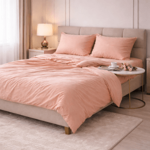 Постільна білизна CottonBreeze з вареної бавовни — персик