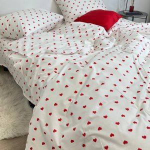 Комплект постільної білизни з бавовни "Bedding with hearts" Ранфорс