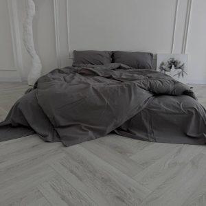 Постільна білизна з вареної бавовни (Washed Cotton) Туреччина — Сірий