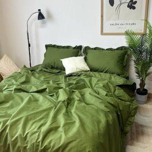 Постільна білизна бязь Olive  з рюшами – комплект 100% бавовна