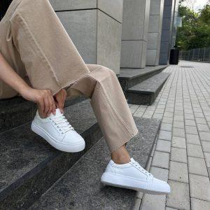 Кеди жіночі шкіряні білі Arven